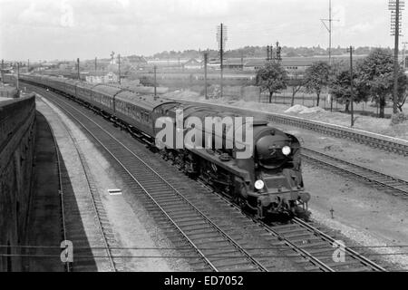 Original Vintage british Railway Dampf-Lokomotive der 1960er Jahre Eastleigh uk Stockfoto