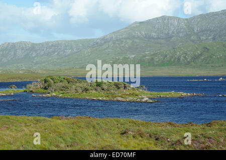 Loch Druidibeag & Hecla Berg South Uist, äußeren Hebriden Stockfoto