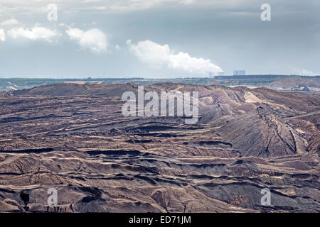 Tagebau Braunkohle Bergbau, Welzow Süd, Brandenburg, Deutschland, Europa Stockfoto