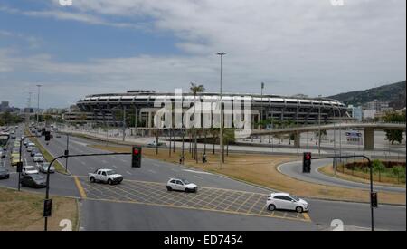 Das Estádio Jornalista Mário Filho oder Maracana-Stadion, Rio De Janeiro, Brasilien Stockfoto