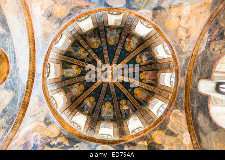 Kirche St Saviour in Chora, Kariye Museum St. Erlöser Kuppel Fresko Madonna Jungfrau Maria und Jesuskind, Istanbul, Türkei Stockfoto