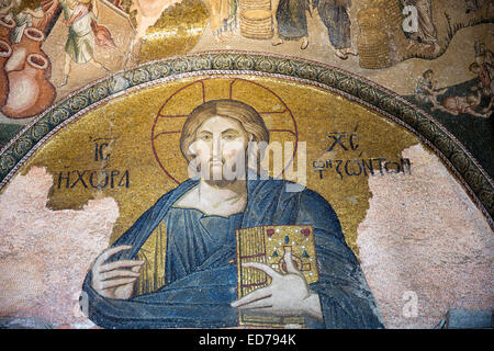 Kirche St Saviour in Chora, Kariye Museum St Savior Deesis Mosaik von Jesus Christus, die Chalkite Christi, Istanbul, Türkei Stockfoto