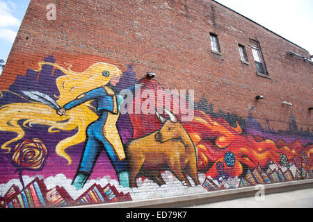 Graffiti Gasse, Ann Arbor, Michigan Stockfoto