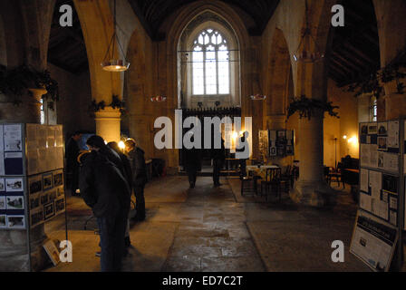 Imber ist eine unbewohnte Dorf teilweise von der britischen Armee Übungsgelände auf dem Salisbury Plain, Wiltshire, England.die en Stockfoto