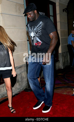 Shaquille O' Neal DJ Debüt am Chateau Nightclub & auf dem Dach im Paris Hotel and Casino in Las Vegas mit: Shaquille O' Neal wo: Las Vegas, Nevada, Vereinigte Staaten, wann: 28. Juni 2014 Stockfoto