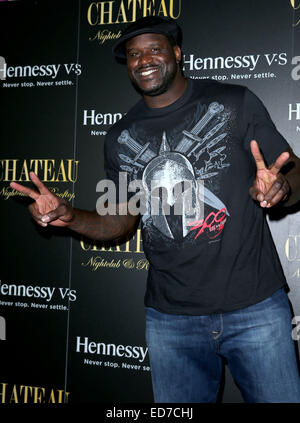 Shaquille O' Neal DJ Debüt am Chateau Nightclub & auf dem Dach im Paris Hotel and Casino in Las Vegas mit: Shaquille O' Neal wo: Las Vegas, Nevada, Vereinigte Staaten, wann: 28. Juni 2014 Stockfoto