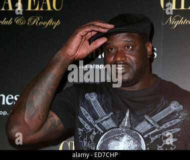 Shaquille O' Neal DJ Debüt am Chateau Nightclub & auf dem Dach im Paris Hotel and Casino in Las Vegas mit: Shaquille O' Neal wo: Las Vegas, Nevada, Vereinigte Staaten, wann: 28. Juni 2014 Stockfoto