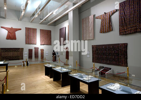 Das Textilmuseum, das Kleidungsstücke zeigt, die traditionell bhutanischen, von 1600 bis heute in der Stadt Thimphu in Bhutan Stockfoto