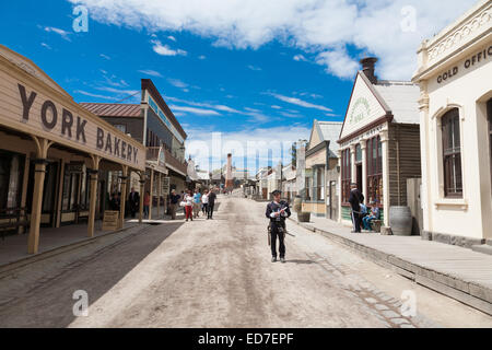 Sovereign Hill - ein lebendiges Museum präsentiert frühe Pionierlebens auf den viktorianischen Goldfields Ballarat Victoria Australien Stockfoto