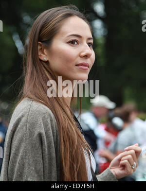 Goodwood Festival of Speed 2014-3. Tag mit: Jessica Michibata Where: Goodwood, West Sussex, Großbritannien wenn: 28. Juni 2014 Stockfoto