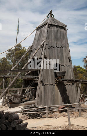 Sovereign Hill - ein lebendiges Museum präsentiert frühe Pionierlebens auf den viktorianischen Goldfields Ballarat Victoria Australien Stockfoto