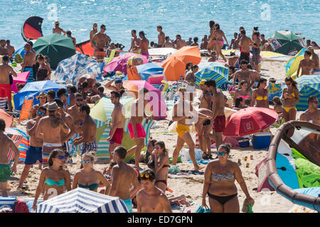 Strand Valdevaqueros. Tarifa, Costa De La Luz, Cádiz, Andalusien, Spanien Stockfoto