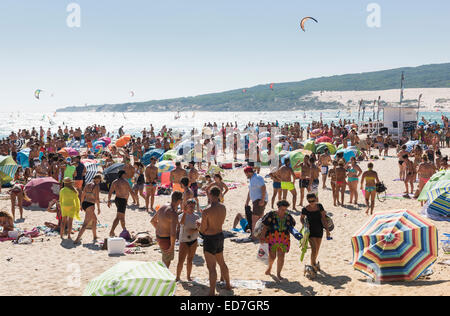 Strand Valdevaqueros. Tarifa, Costa De La Luz, Cádiz, Andalusien, Spanien Stockfoto