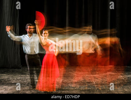 Spanische Flamenco-Tänzer. Stockfoto
