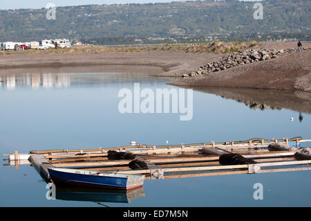 Nick Dudiak Angeln Lagune (aka The Fishing Hole) in Homer Alaska Stockfoto