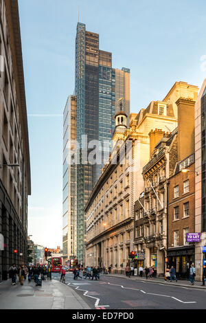 Heron-Tower ist auch 110 Bishopsgate eine kommerzielle Wolkenkratzer in der Londoner City, Londons Bankenviertel Stockfoto