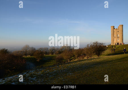 Broadway Tower ist ein Wahnsinn am Broadway Hill, Großbritannien in der Nähe des Dorfes Broadway befindet sich in der englischen Grafschaft Worcestershire. Cotswolds Stockfoto