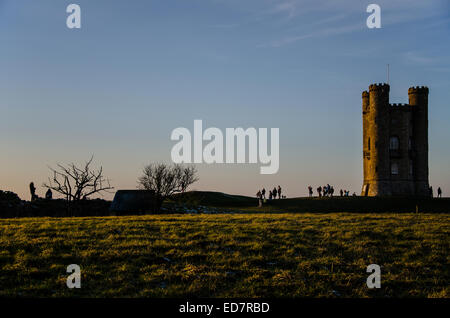 Broadway Tower ist ein Wahnsinn am Broadway Hill, Großbritannien in der Nähe des Dorfes Broadway befindet sich in der englischen Grafschaft Worcestershire. Cotswolds Stockfoto