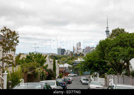 New Zealand Auckland Skyline von Ponsonby betrachtet Stockfoto