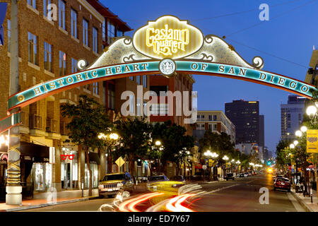 Historischen Gaslamp Quarter, San Diego, Kalifornien USA Stockfoto