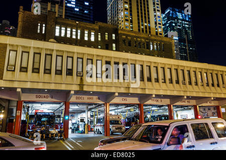 Chicago Illinois, River North, Downtown, West Illinois Street, District 1 Zentrale Chicago Fire Department, IL140906163 Stockfoto