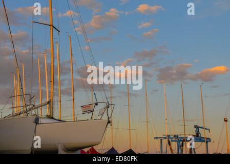 Sandingham Yachthafen am Meer Stockfoto