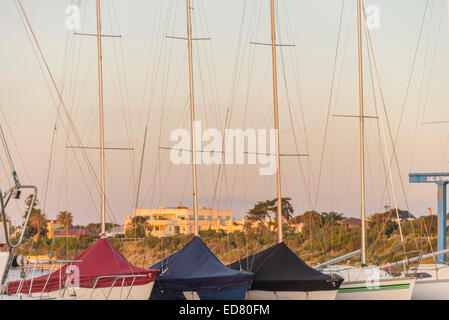 Sandingham Yachthafen am Meer Stockfoto