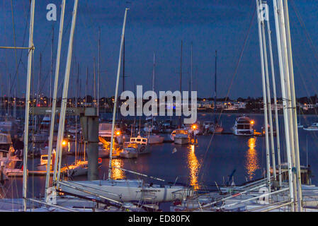 Sandingham Yachthafen am Meer Stockfoto