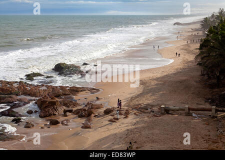 Blick auf Strand von Cape Coast Castle, Ghana, Afrika Stockfoto