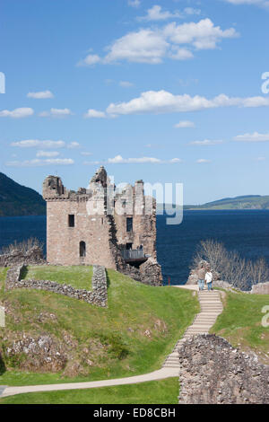 Großbritannien, Schottland, Highlands von Schottland, Loch Ness, Urquhart Castle Stockfoto