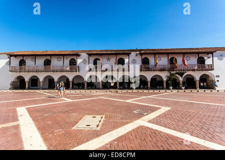 Plaza De La Aduana, cobble Stone Platz, Cartagena de Indias, Kolumbien Stockfoto