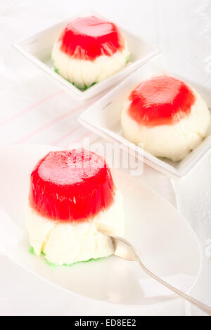 Pannacotta italienisches dessert Stockfoto