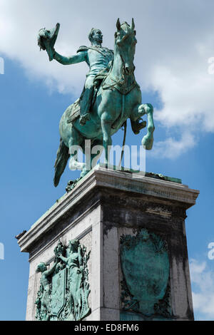 Statue von Grand Duke Guillaume II, Guillaime, Luxemburg Stadt Stockfoto