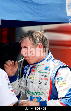 Britischer Rennfahrer Jason Plato. Stockfoto