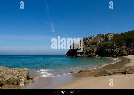 Pors Peron Strand am Cap Sizun im Finistère in der westlichen Bretagne Stockfoto