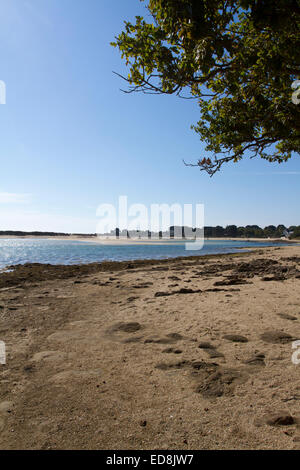 La Mer Blanche Gezeiten-Lagune bei Le Letty in der Bretagne Stockfoto