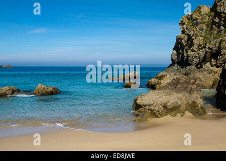 Pors Peron Strand am Cap Sizun im Finistère in der westlichen Bretagne Stockfoto