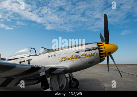 'Charlottes Chariot II,' ein WWII P - 51D Mustang durch die südliche Luft Stiftung wiederhergestellt. Stockfoto