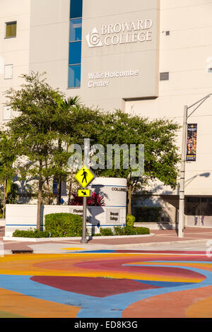 Ft. Lauderdale, Florida.  Broward College, Las Olas Boulevard. Stockfoto