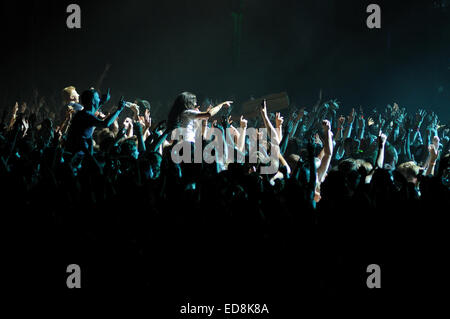 BENICASIM, Spanien - Juli 19: Leute (Fans) an FIB (Festival Internacional de Benicassim) 2013. Stockfoto