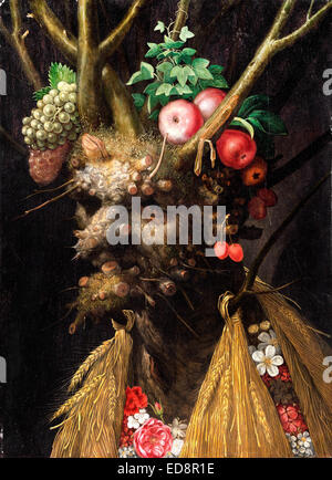 Giuseppe Arcimboldo, vier Jahreszeiten in einem Kopf. Ca. 1590. Öl auf Holz. National Gallery of Art, Washington, D.C., USA. Stockfoto