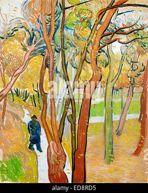 Vincent Van Gogh, der Garten von Saint Paul Hospital (The fallen der Blätter) 1889 Öl auf Leinwand. Van Gogh Museum, Amsterdam Stockfoto