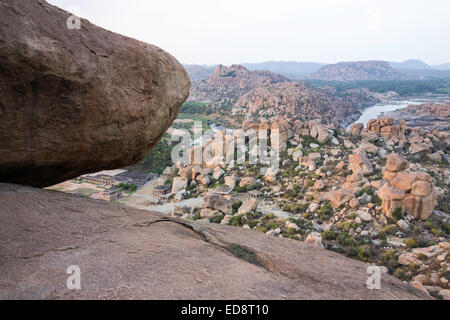 Blick über Hampi, heilige Stadt in Karnataka, Indien Stockfoto