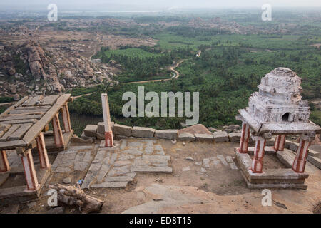 Blick über Hampi, heilige Stadt in Karnataka, Indien Stockfoto