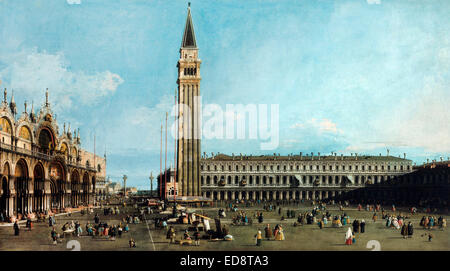 Canaletto aka Giovanni Antonio Canal, der Piazza San Marco, Venedig 1742-1746 Öl auf Leinwand. Art Gallery of New South Wales Stockfoto