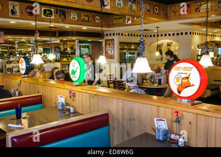 Illinois, Midwest, McLean, historischer Highway Route 66, US 66, Highway, Interstate 55, Dixie Truck Stop, travel Travelling plaza, Restaurant Restaurants fooddinin Stockfoto