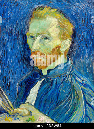Selbstportrait 1889 von Vincent Van Gogh Öl auf Leinwand, Musée D Orsay ...