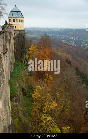 Die Mauern der Festung Königstein Stockfoto