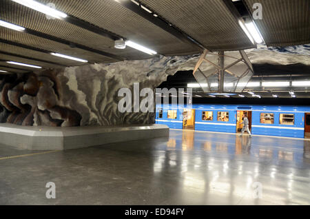 Tekniska Högskolan Metro-station Stockholm Schweden Stockfoto