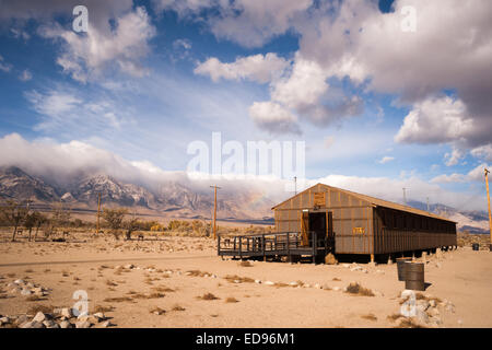 Manzanar War Relocation Center war einer der zehn Lager wo japanische amerikanische Bürger und japanische ansässige Ausländer interniert waren Stockfoto